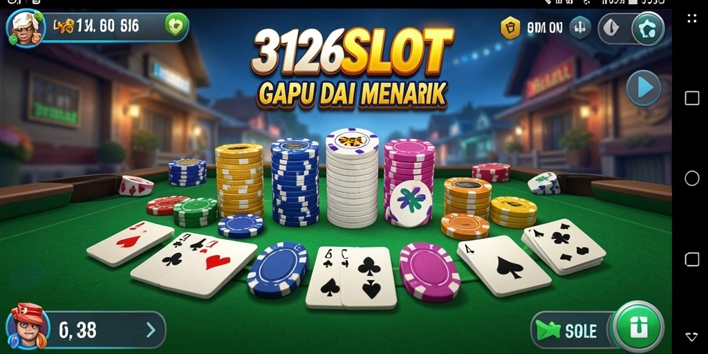 Screenshot 3126SLOT menampilkan keseruan gameplay Gaple yang mendebarkan.