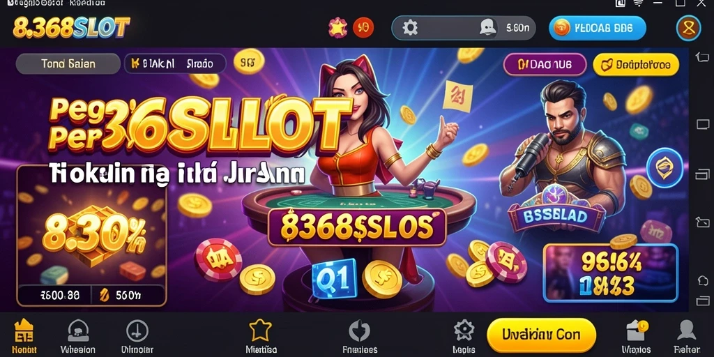 Tampilan gameplay menarik dari 8368SLOT dengan berbagai slot.