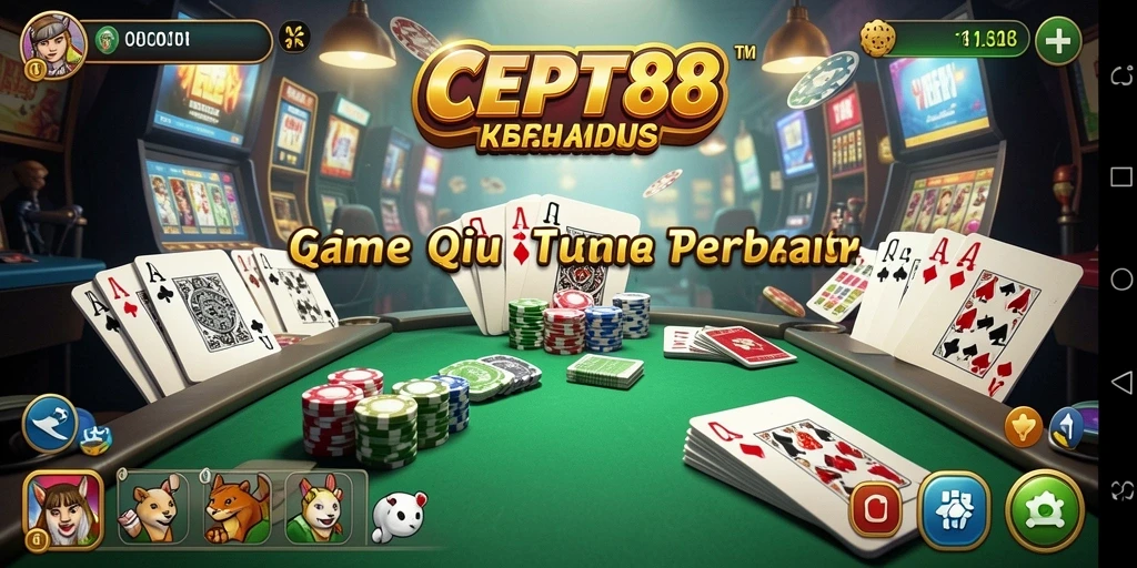 Tampilan gameplay seru dalam permainan QiuQiu.
