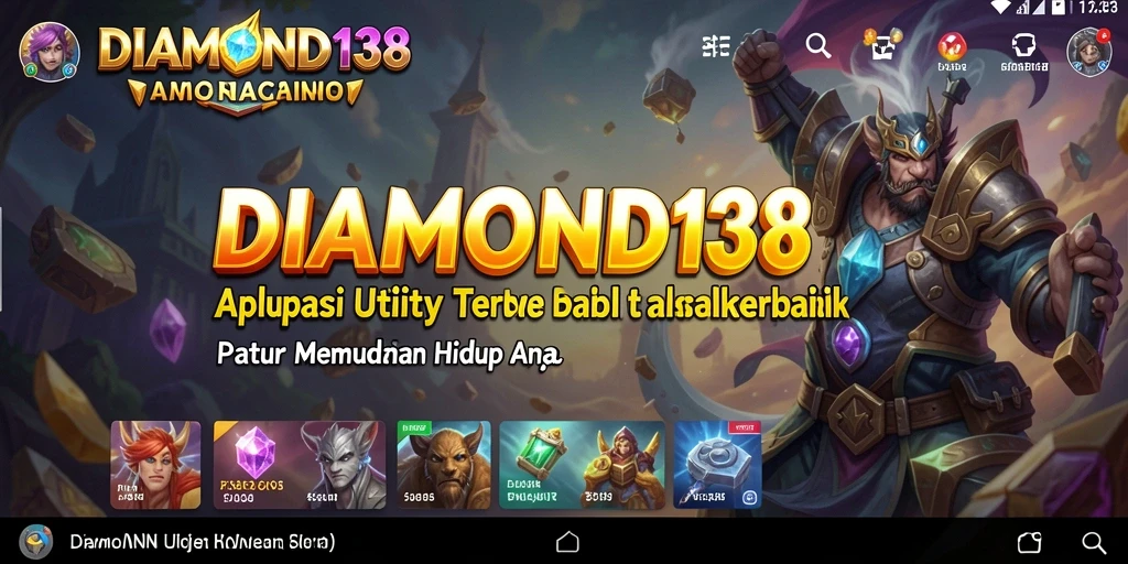 Screenshot utama DIAMOND138 dengan tampilan antarmuka pengguna yang menarik.