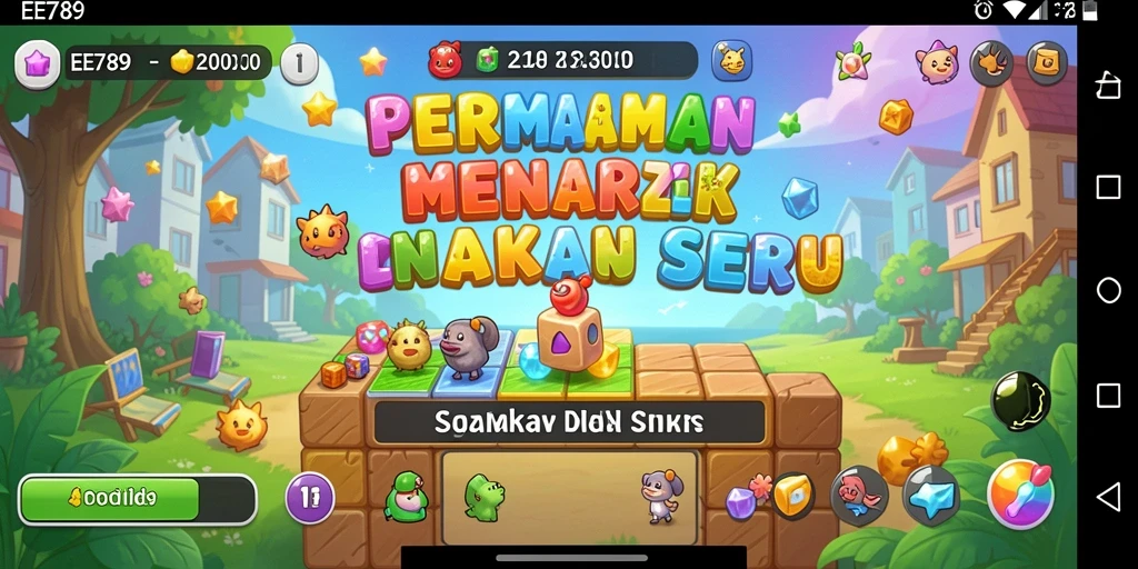 Screenshot menunjukkan gameplay EE789 dengan puzzle yang menarik.