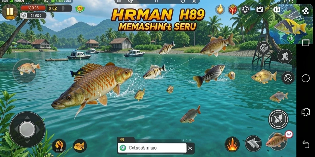 Tangkapan ikan besar dalam gameplay H89 yang seru dan realistis.