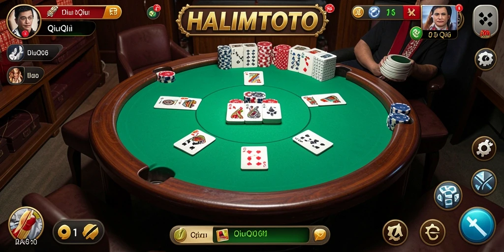 Tampilan gameplay seru QiuQiu di HALIMTOTO.