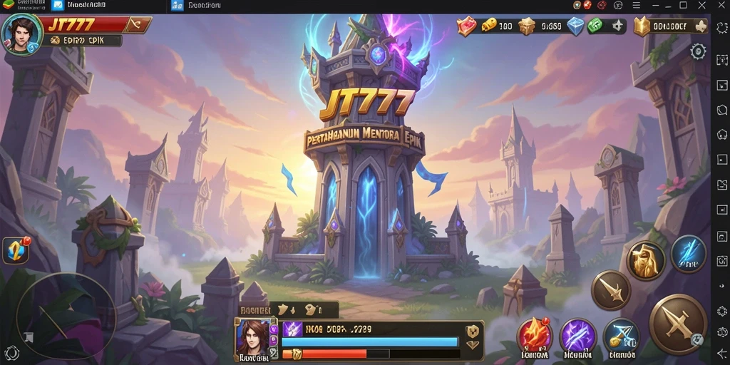 Tampilan gameplay JT777 yang menakjubkan dalam Tower Defense.