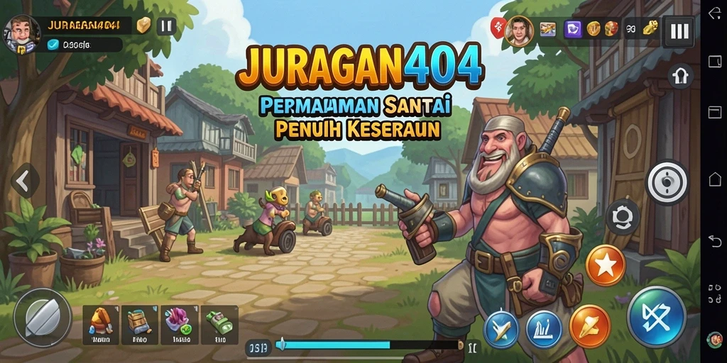 Tampilan gameplay menawan dari JURAGAN404 yang mengasyikkan.