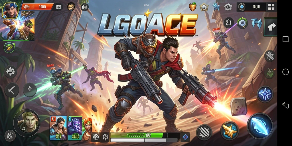 Tampilan gameplay LGOACE menampilkan pertempuran yang intens dan mendebarkan.