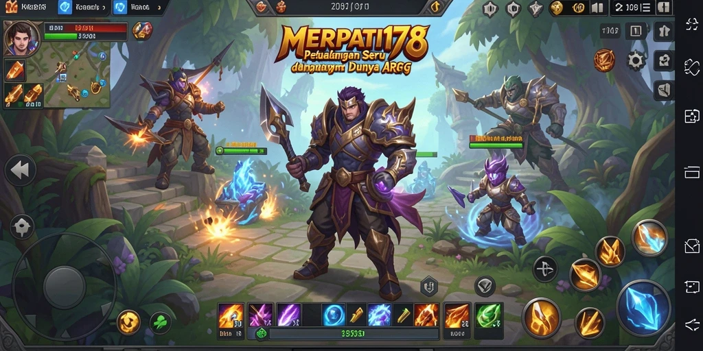 Tampilan dinamis dari pertempuran seru MERPATI178 dengan efek visual menarik.
