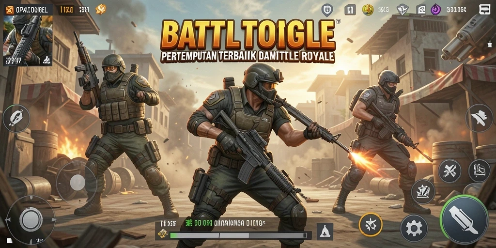 Screenshot OPALTOGEL menampilkan aksi mendebarkan dalam Battle Royale.