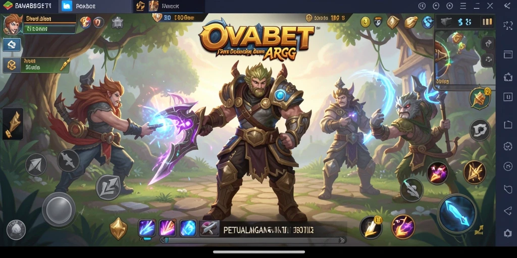 Tangkapan layar utama OVABET menampilkan aksi seru dalam gameplay ARPG.