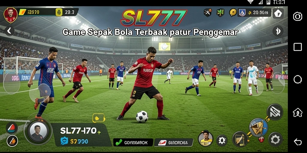 Tampilan menarik dari gameplay sepak bola di SL777 saat beraksi.