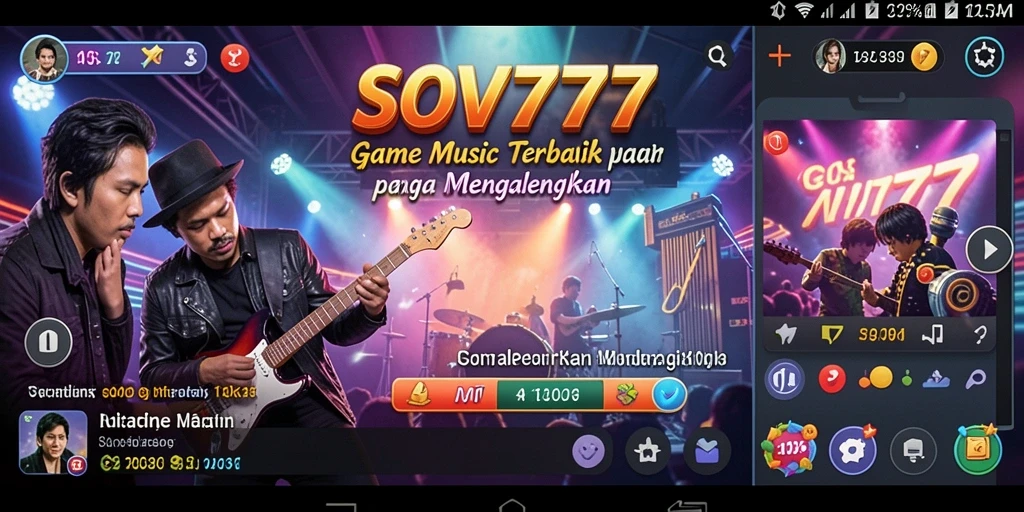 Tampilan gameplay SOV777 yang menampilkan pengalaman musik interaktif.