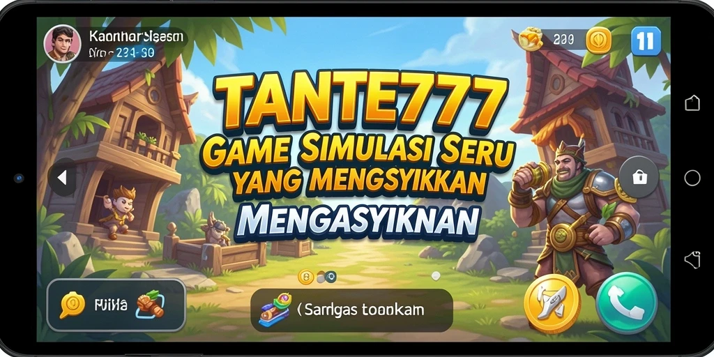 Screenshot TANTE777 menampilkan gameplay simulasi seru dan interaktif.